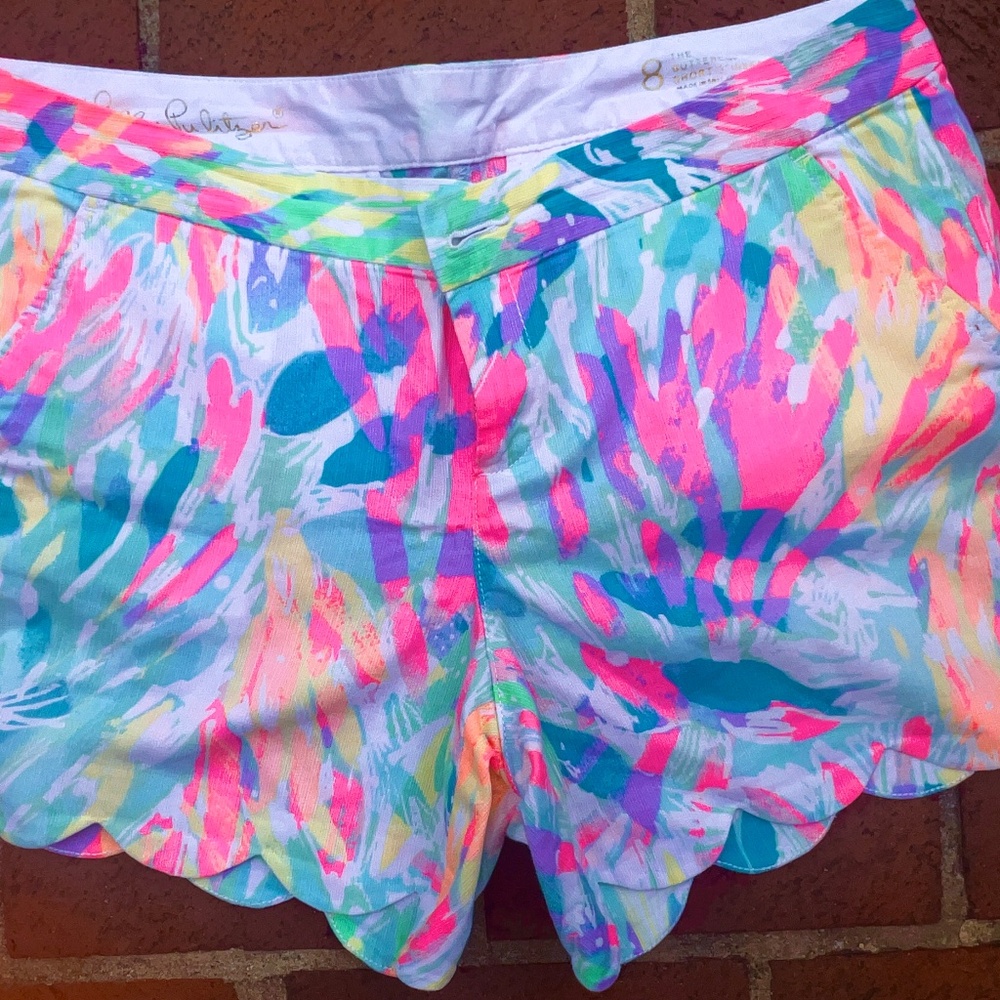 Lilly Pulitzer Multicolor Scalloped Shorts - Picture 2 of 9